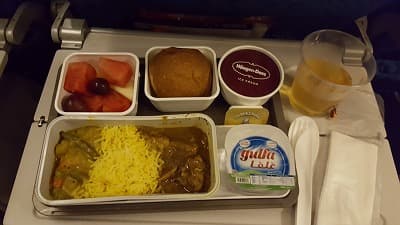 機内食：Cathay Pacific コロンボ→香港