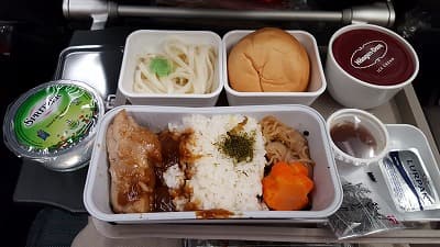 機内食：Cathay Pacific 香港→成田