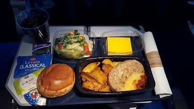 機内食：KLM 関西→アムステルダム