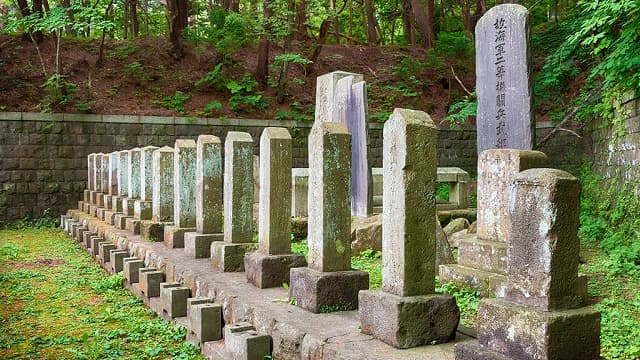 北海道函館市の旧官修墳墓(新政府軍墓地)