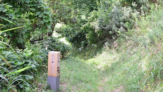 秋田県男鹿市の脇本城跡天下道