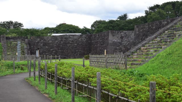 山形県山形市の山形城石垣