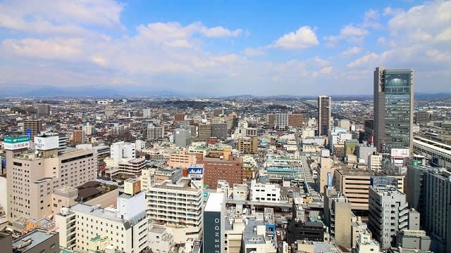 福島県郡山市の郡山市街