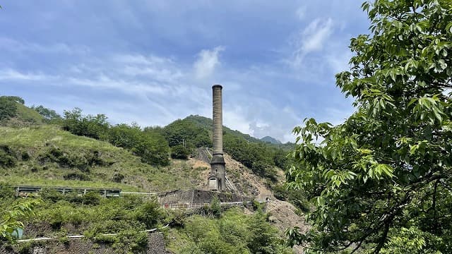 栃木県日光市の足尾銅山跡(本山製錬所跡)