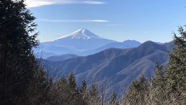山梨県大月市の奈良倉山