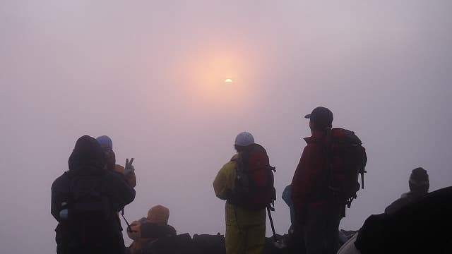 静岡県駿東郡の富士山ご来光