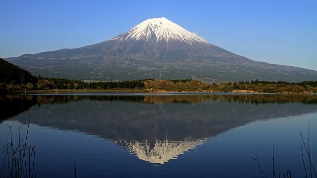 静岡県富士宮市の田貫湖からの富士山