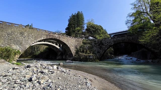 熊本県下益城郡の二俣橋