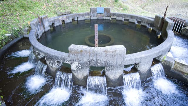 大分県竹田市の音無井路円形分水