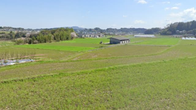 大分県豊後大野市の緒方川と緒方盆地の農村景観