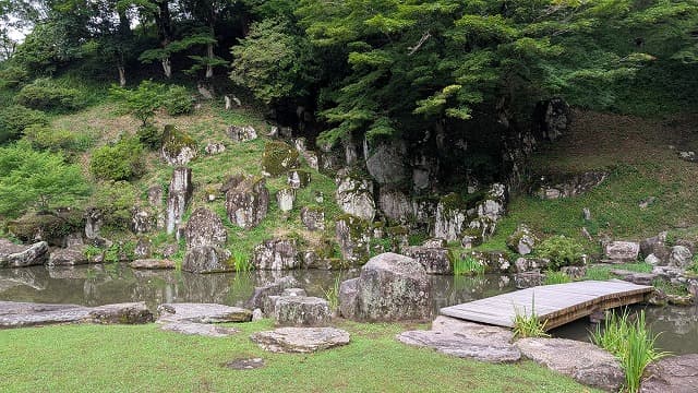 大分県玖珠郡の旧久留島氏庭園(森陣屋)