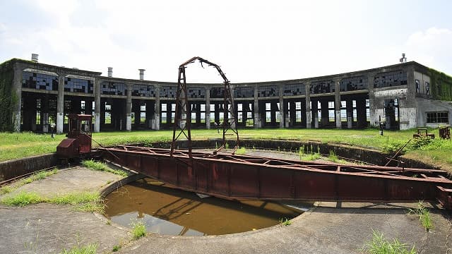 大分県玖珠郡の旧豊後森機関庫