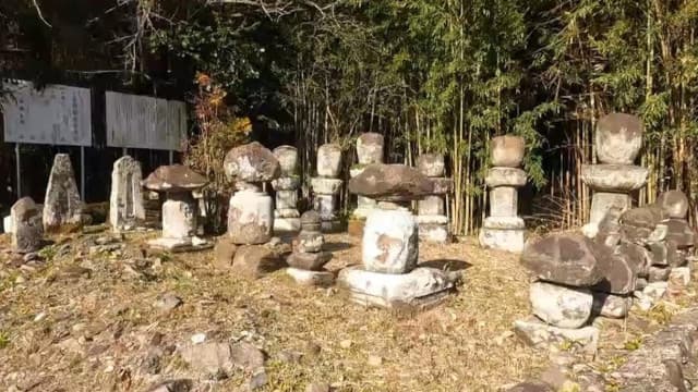 鹿児島県薩摩郡の鶴田町大願寺跡墓塔群