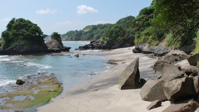 鹿児島県肝属郡の志布志砂鉄採取地